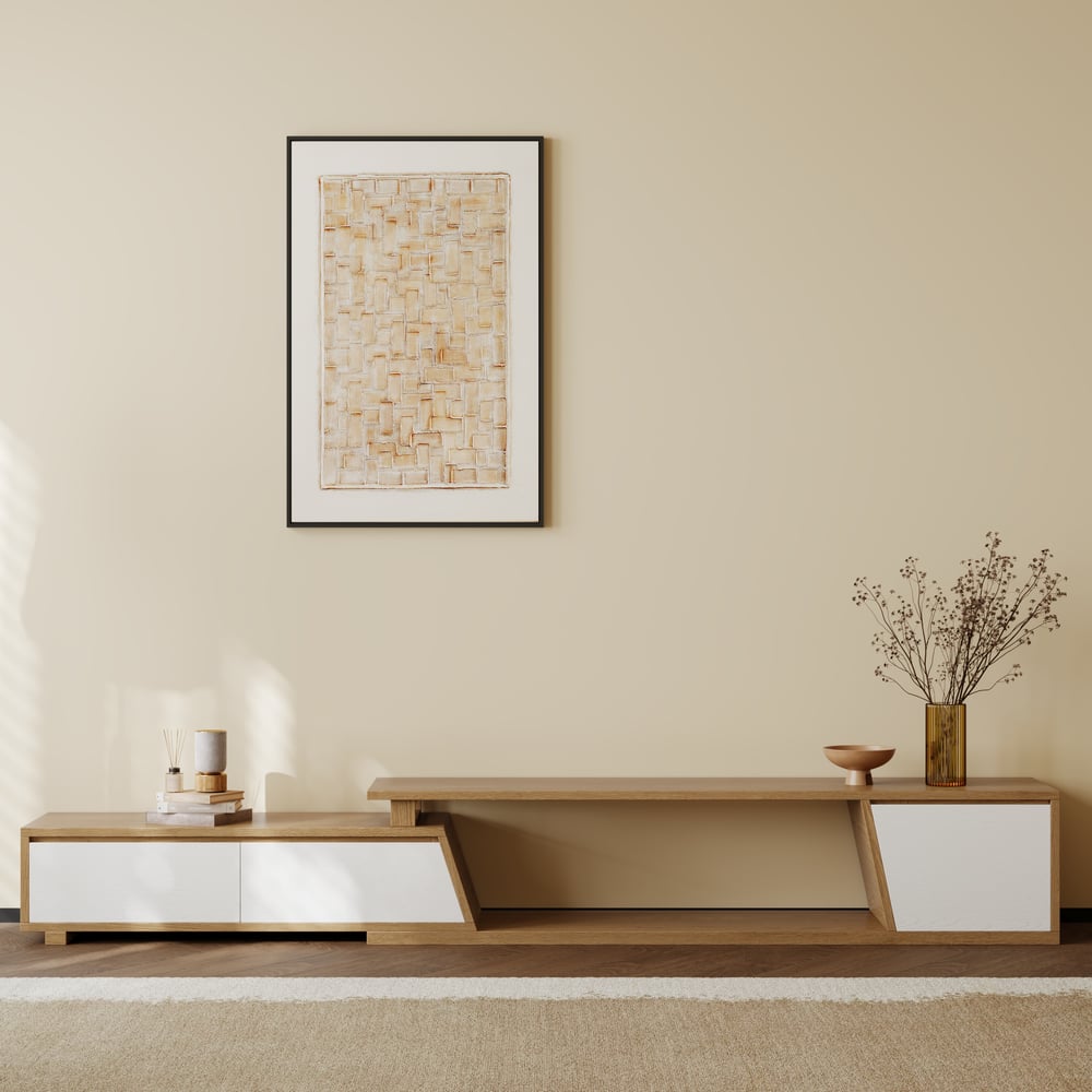 Meuble TV Fero naturel extensible