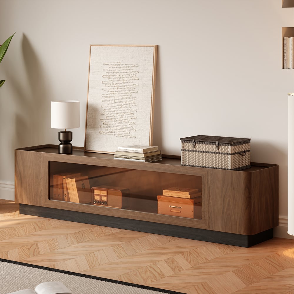 Meuble TV noyer, vue de face