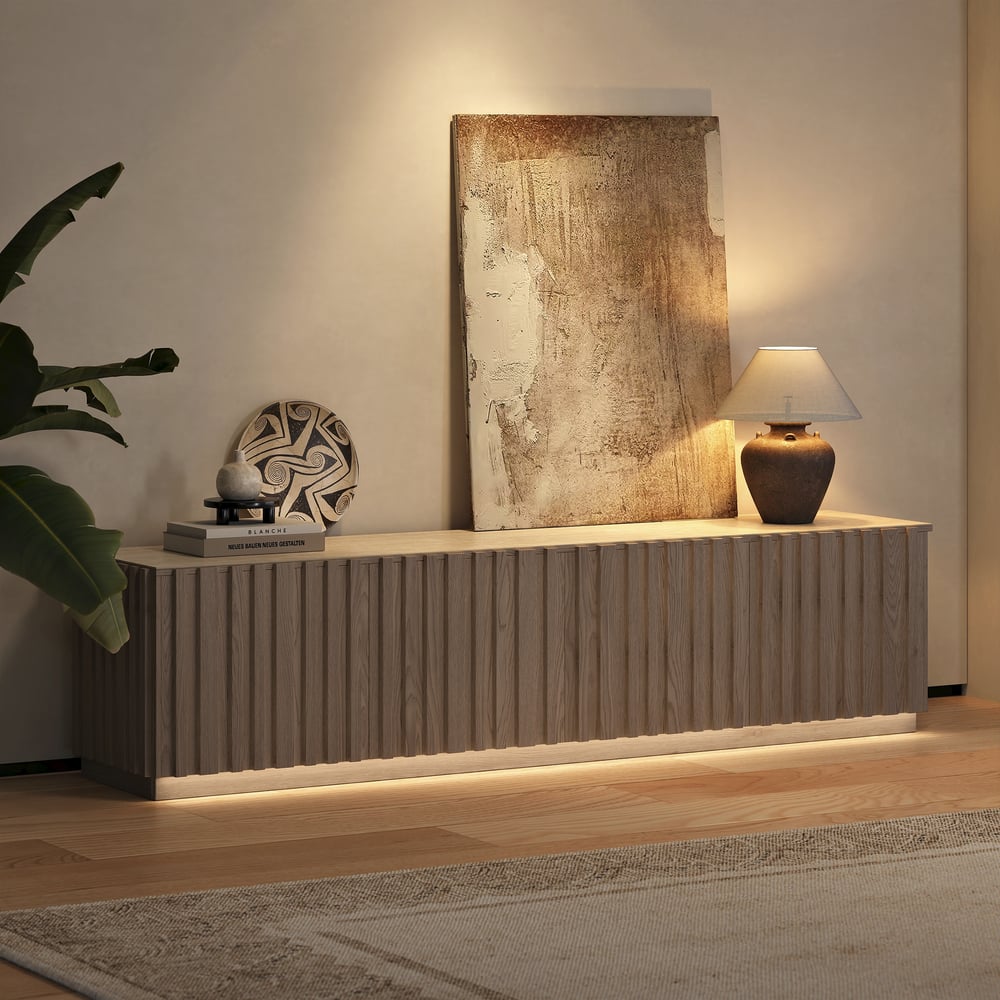 Meuble TV Aura frêne blanchi