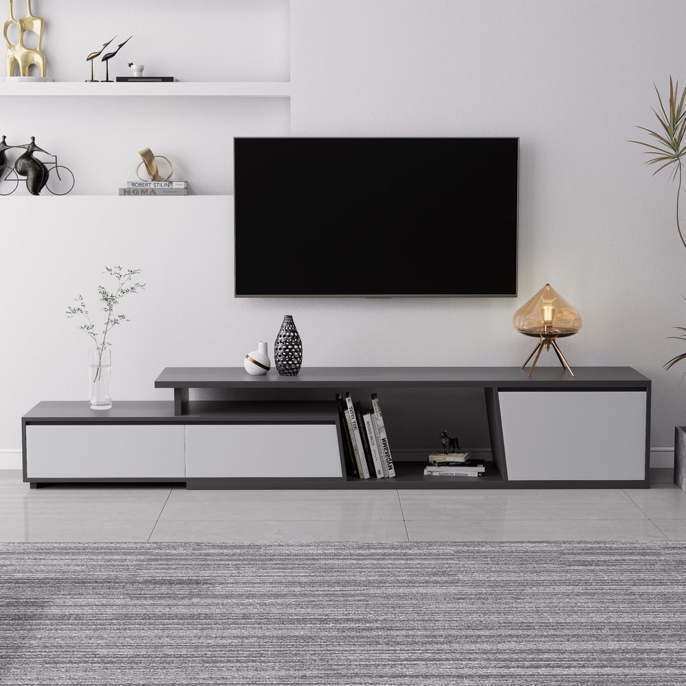 Meuble TV Fero gris extensible