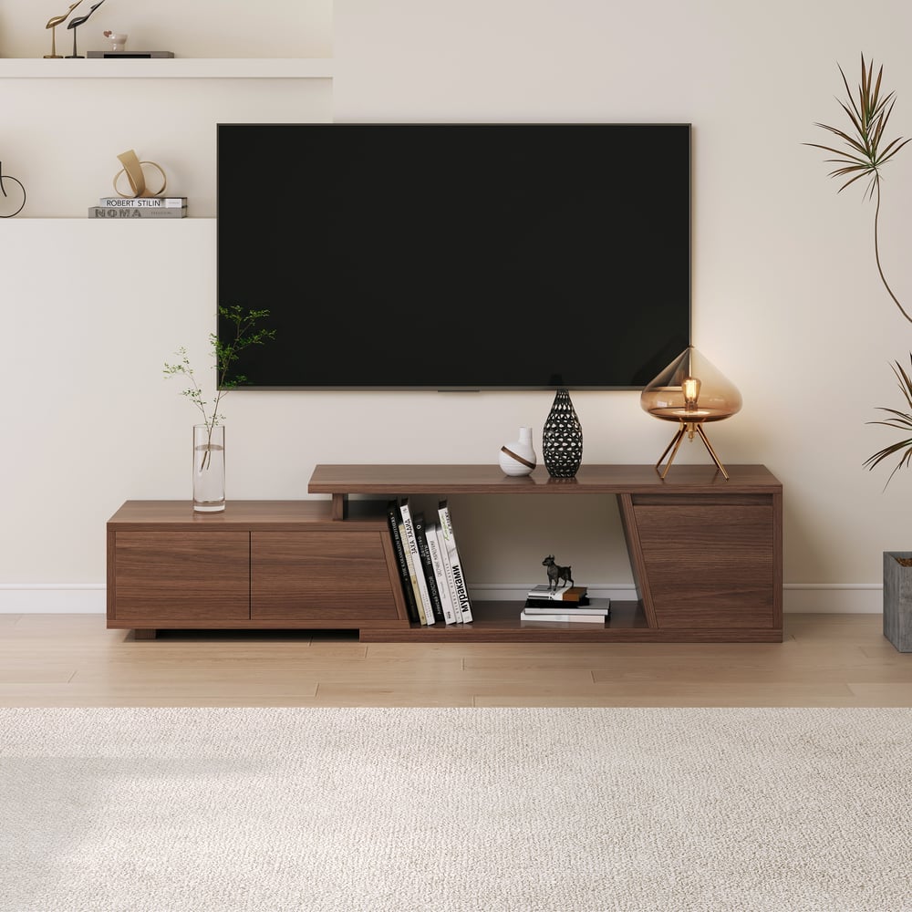 Meuble TV Fero noyer extensible