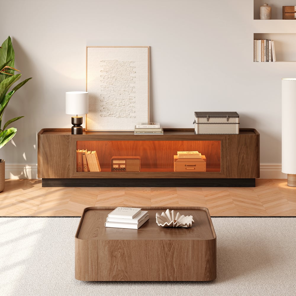 Meuble TV noyer, ambiance salon