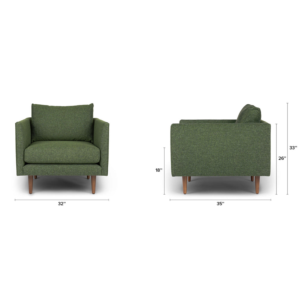 Burrard 32" Lounge Chair - Forest Green