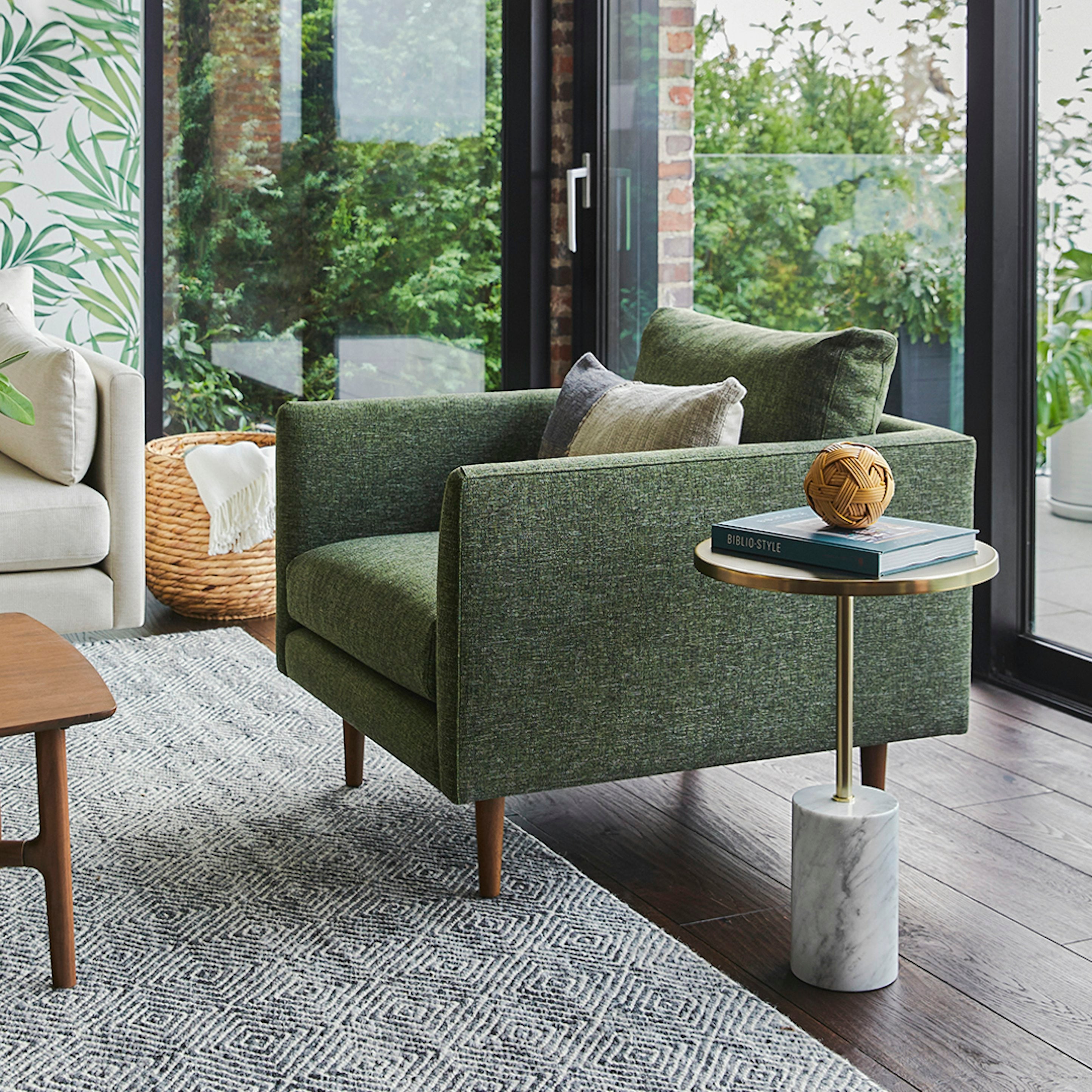 Burrard 32" Lounge Chair - Forest Green