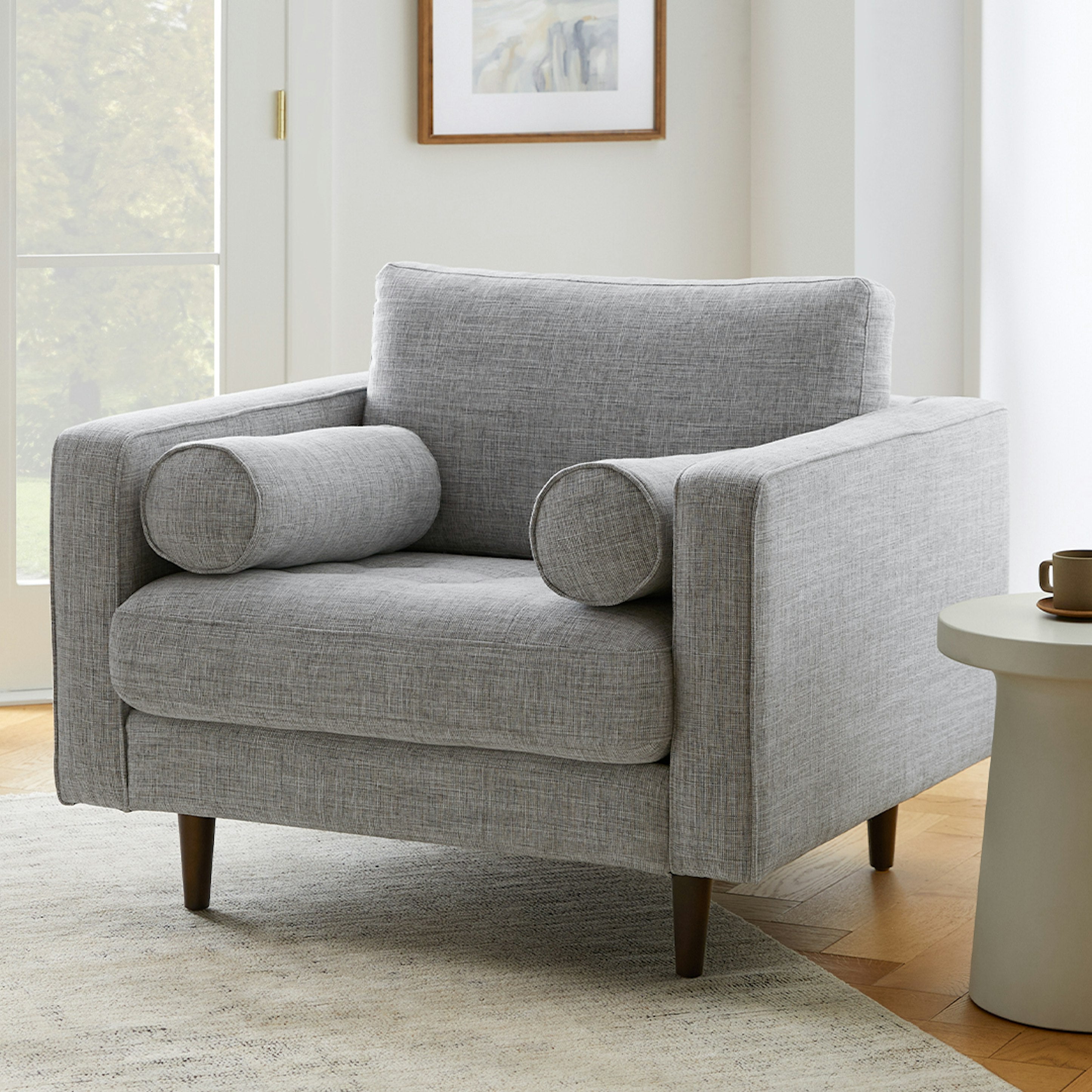 Sven 42" Tufted Lounge Chair - Stone Gray
