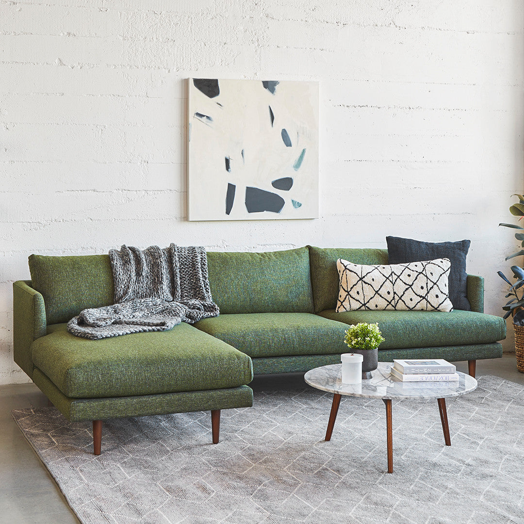 Burrard 112" Left Sectional - Forest Green