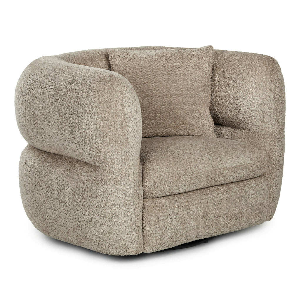 Quinn 40.5" Swivel Lounge Chair - Nouna Mushroom