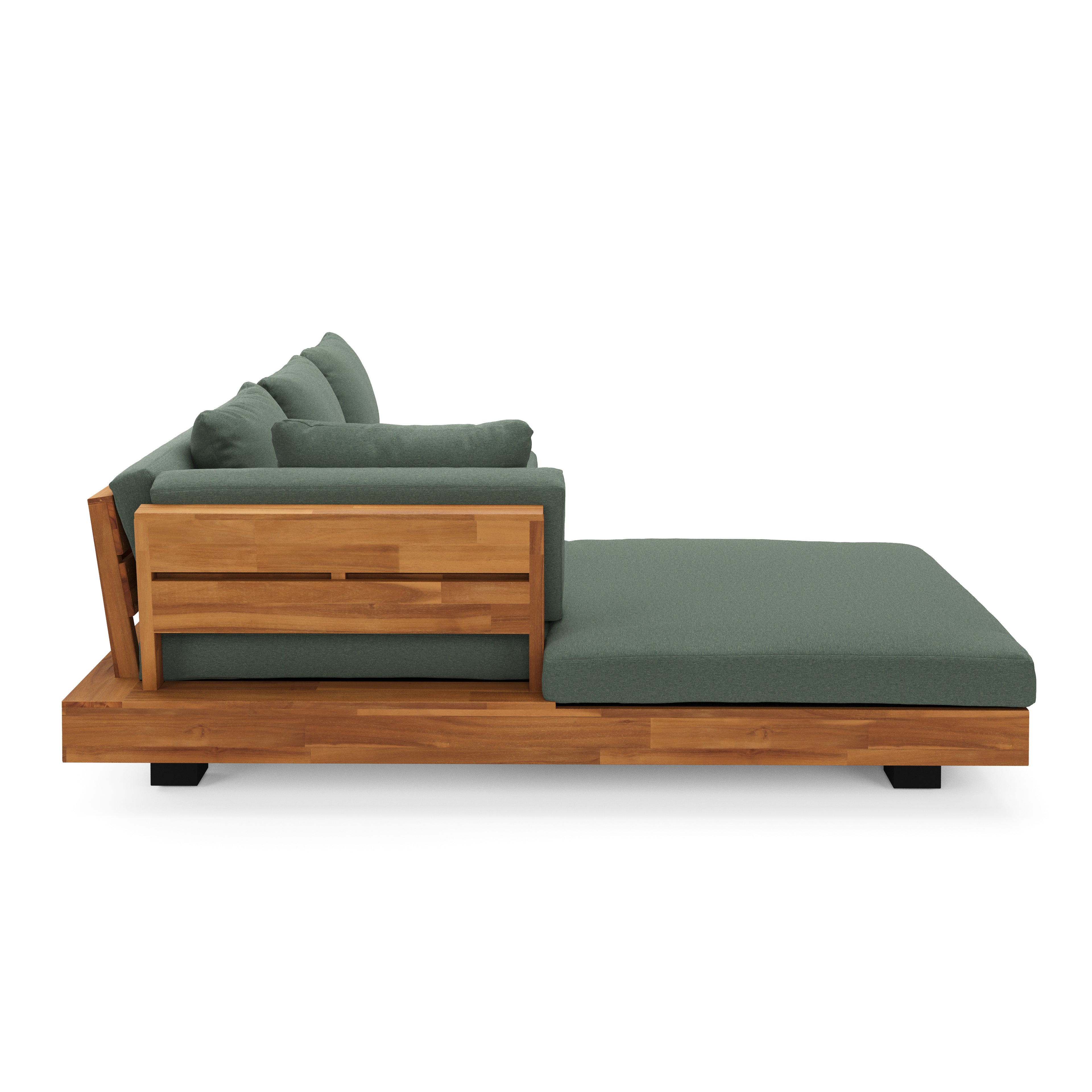 Lubek 82.5" Outdoor Low Left Sectional - Dravite Green