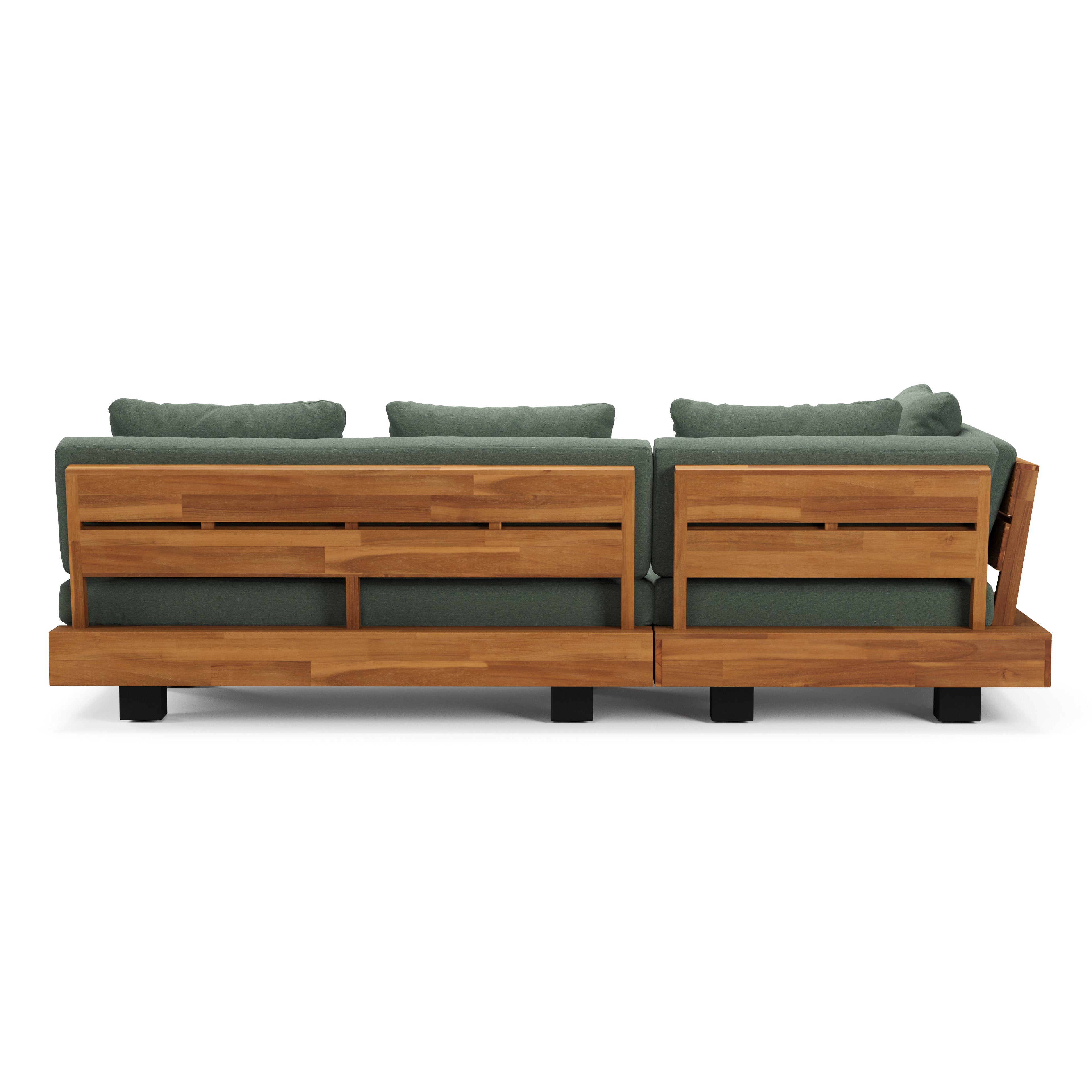Lubek 82.5" Outdoor Low Left Sectional - Dravite Green
