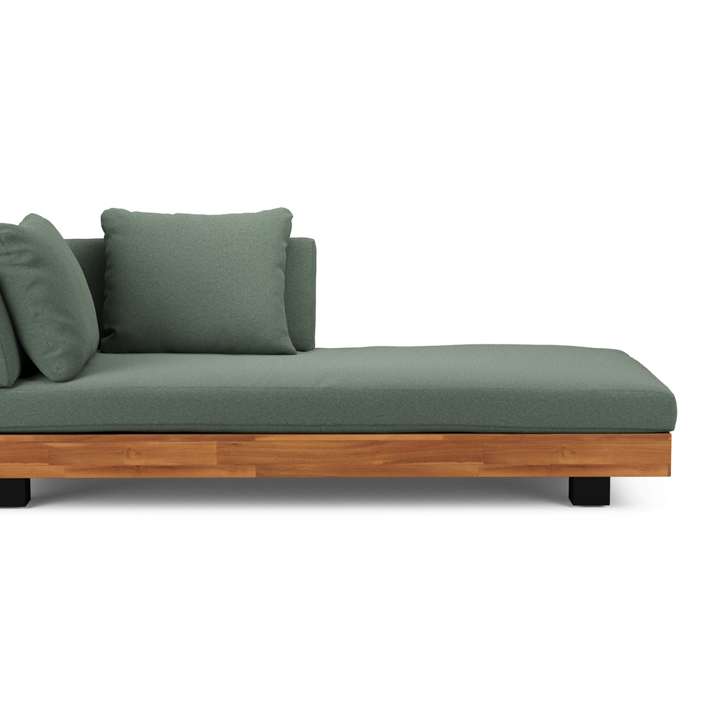 Lubek 82.5" Outdoor Low Left Sectional - Dravite Green