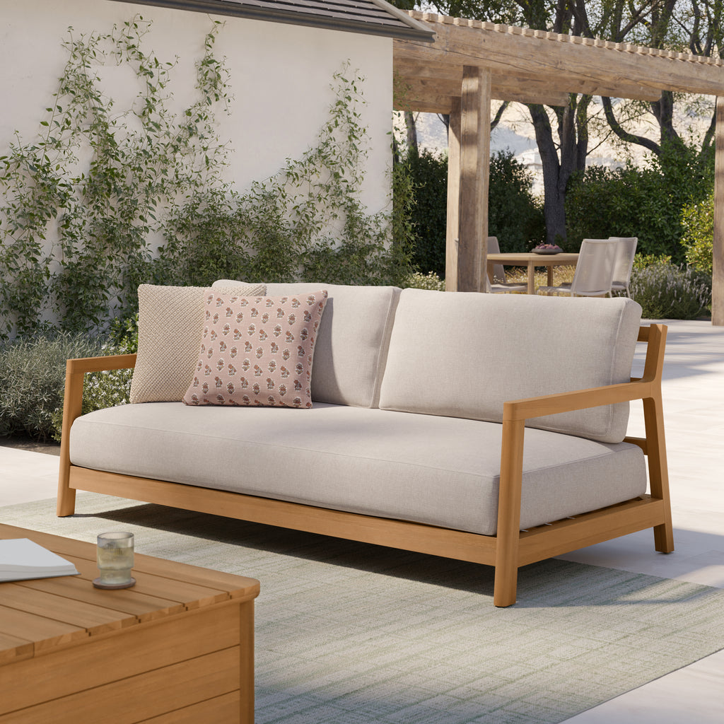 Elise 80" Outdoor Sofa - Basket Beige
