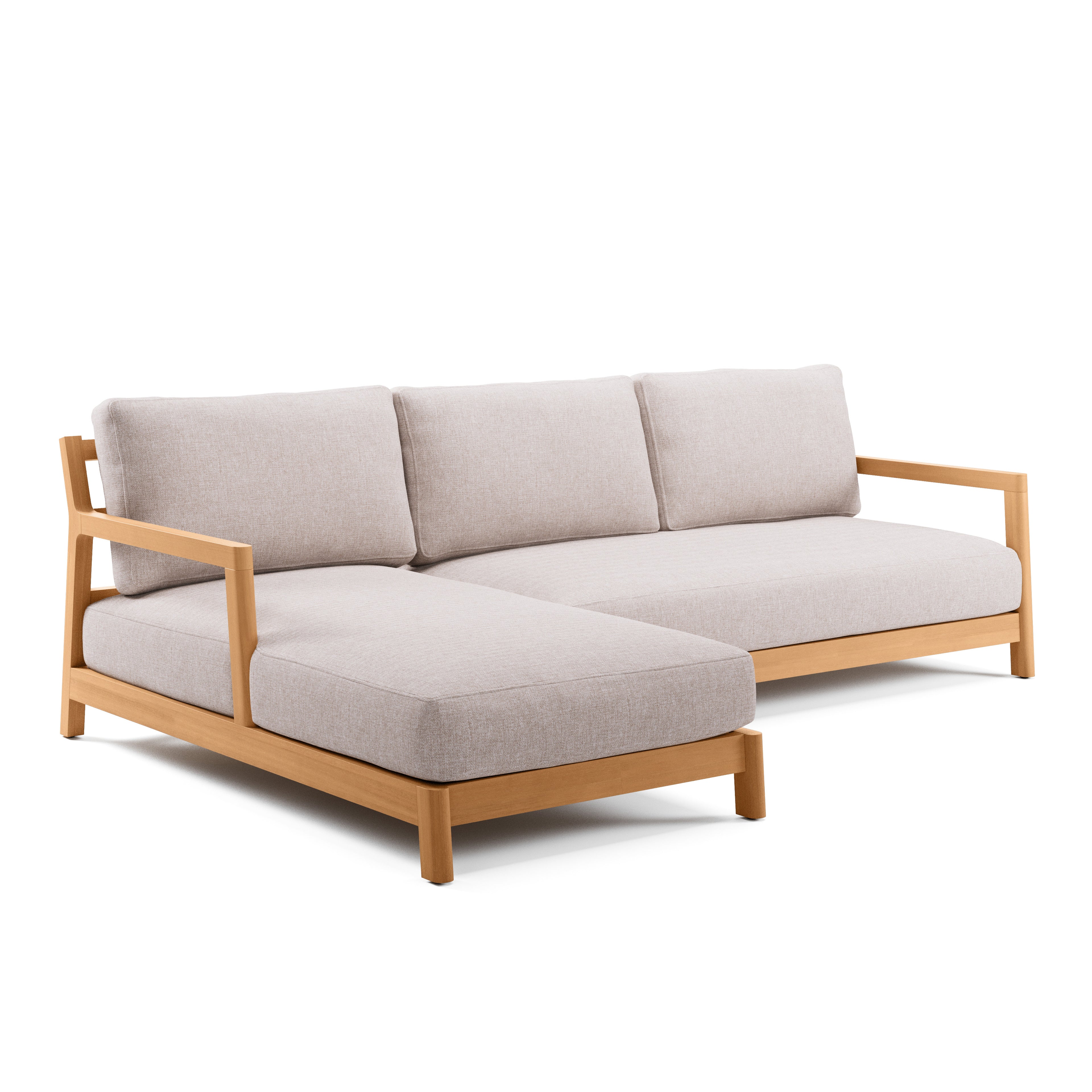 Elise 100" Outdoor Left Sectional Set - Basket Beige