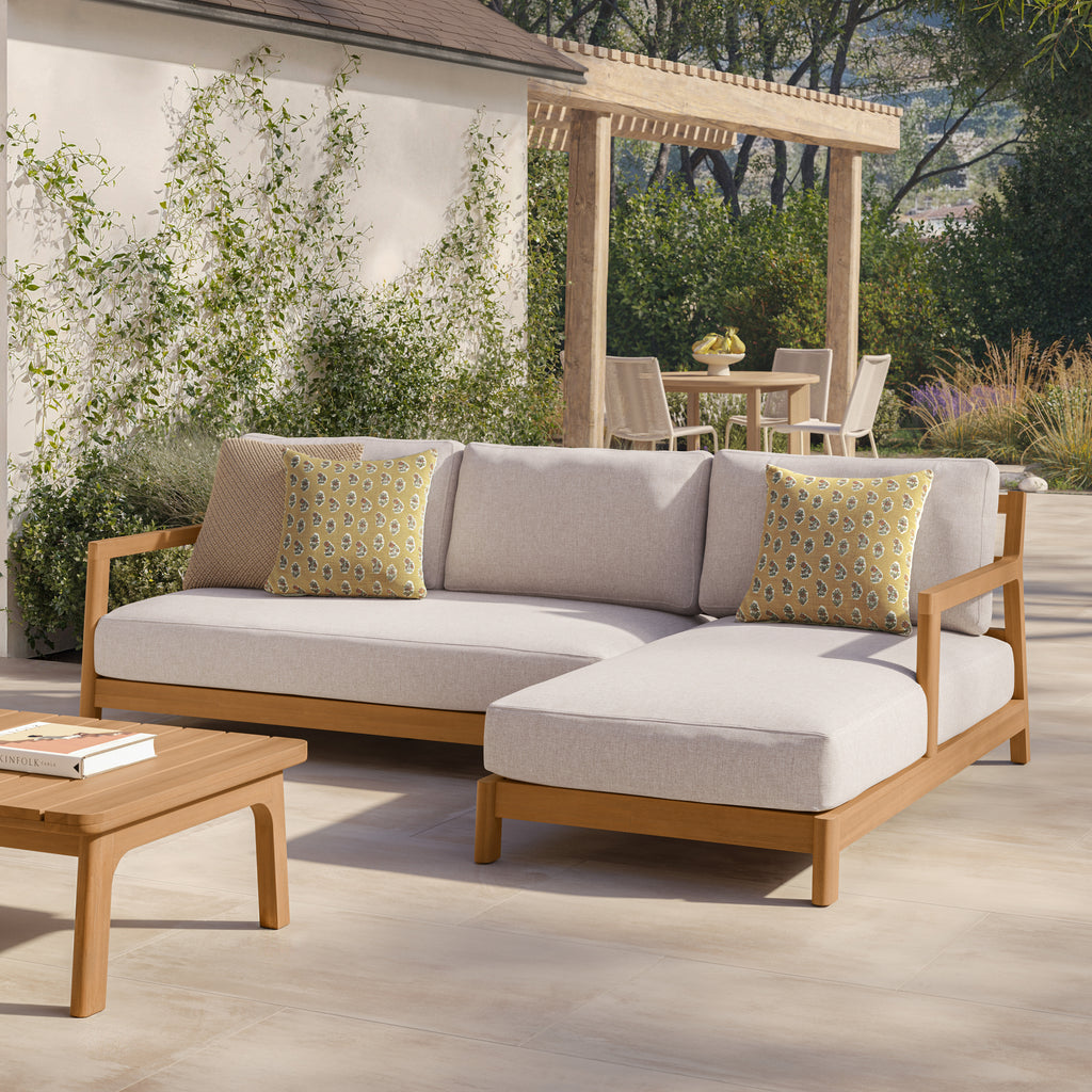 Elise 100" Outdoor Right Sectional Set - Basket Beige