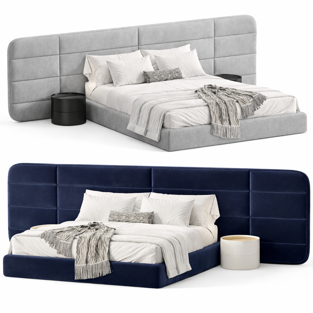 Aura Panel Bed Sakeena, double vue studio