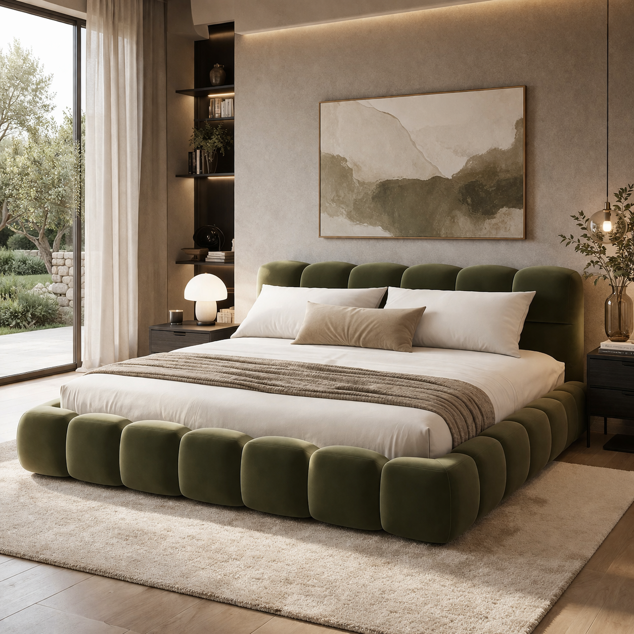 Cloud Bubble Bed Sakeena dans une suite moderne