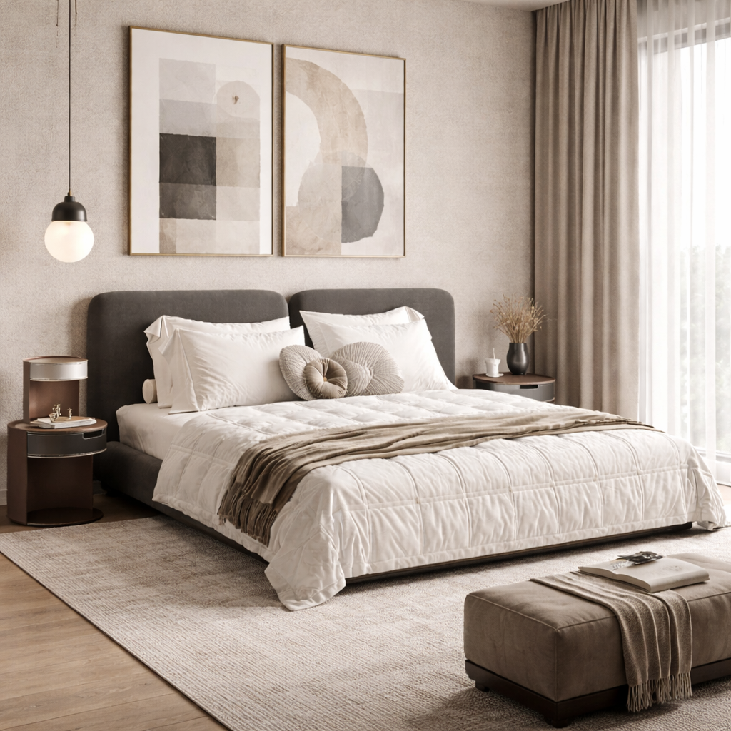 Double Arch Bed Sakeena dans une chambre haut de gamme