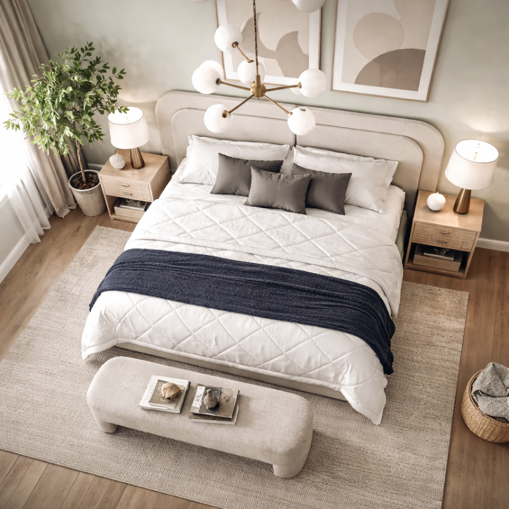 Double Board Deluxe Bed Sakeena dans une chambre design