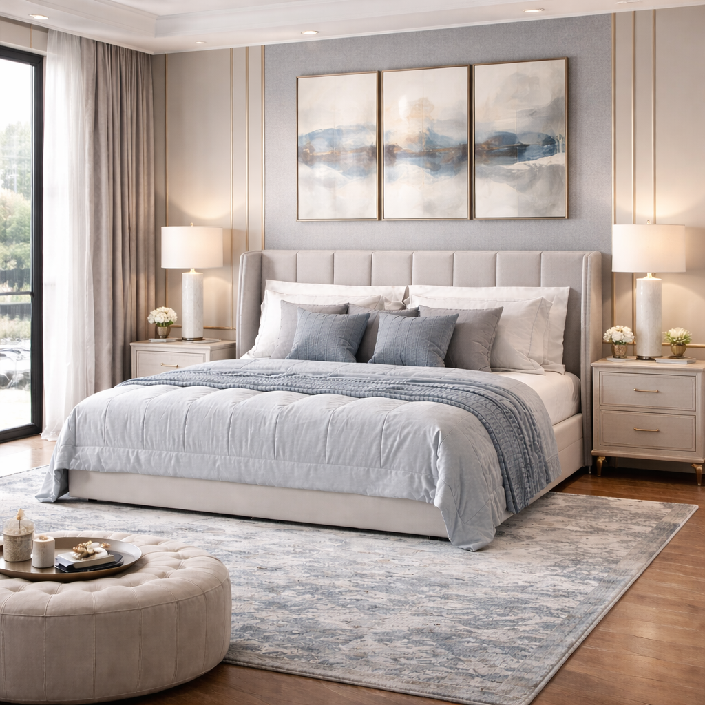 Eclipse Frame Bed Sakeena dans une chambre contemporaine