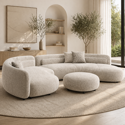 Halo Curve Sofa Sakeena dans un salon contemporain