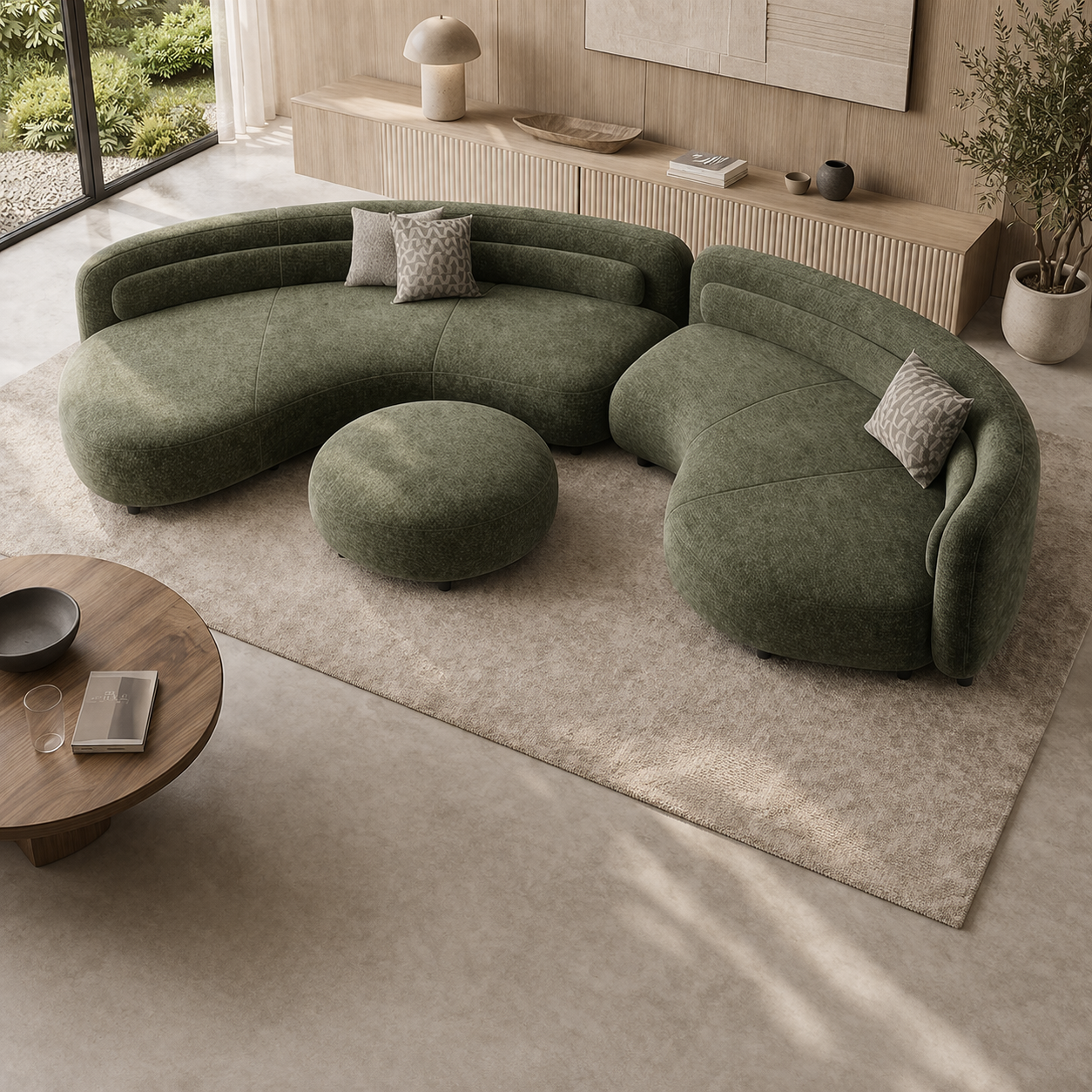 Halo Curve Sofa Sakeena dans une résidence moderne