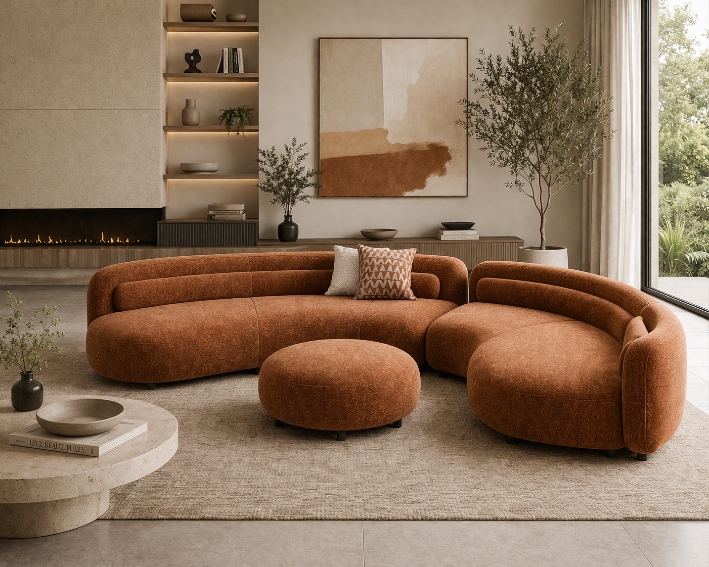 Halo Curve Sofa Sakeena dans un salon design