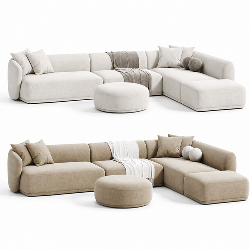 Luna Corner Sofa Sakeena, double vue studio
