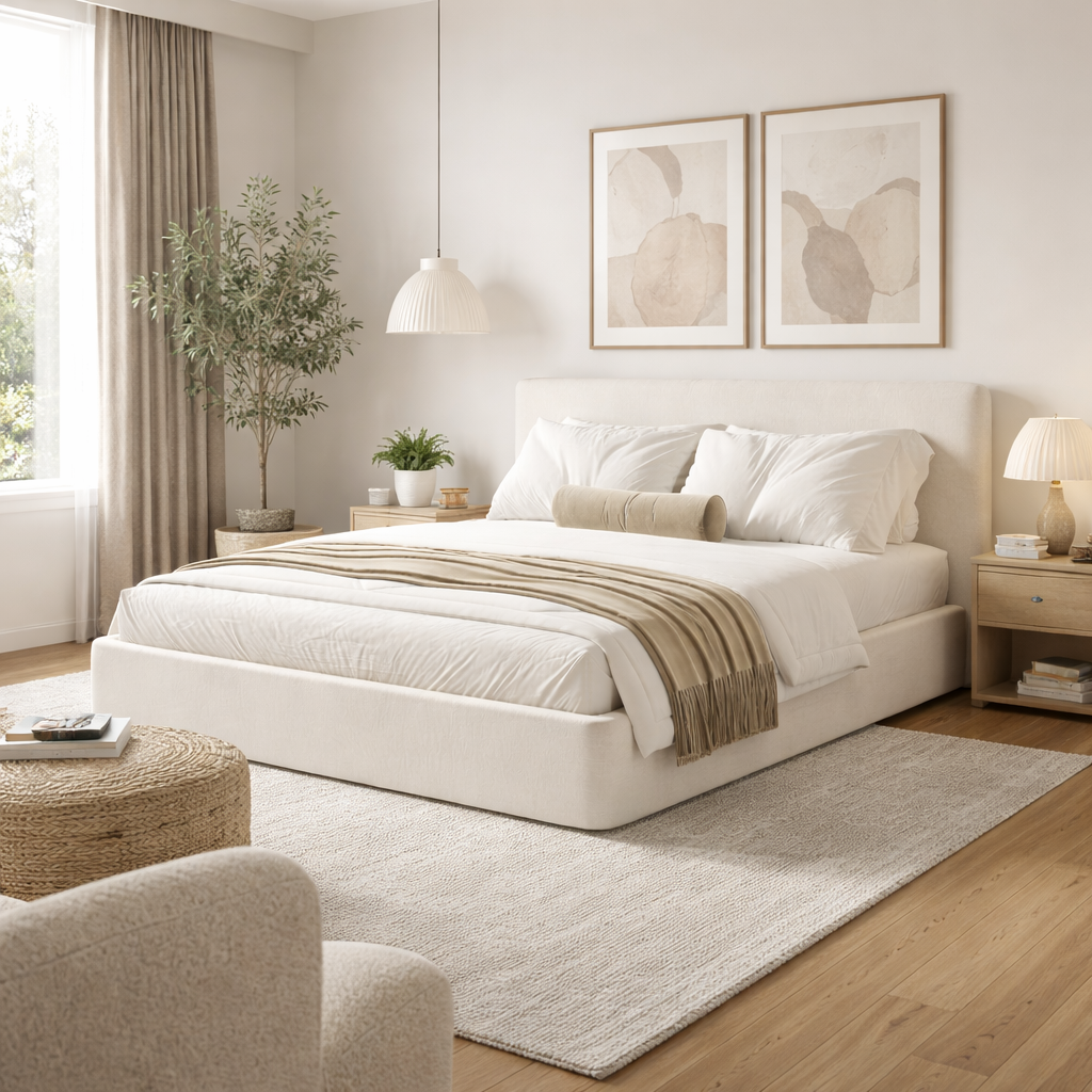 Nova Frame Bed Sakeena dans une suite moderne