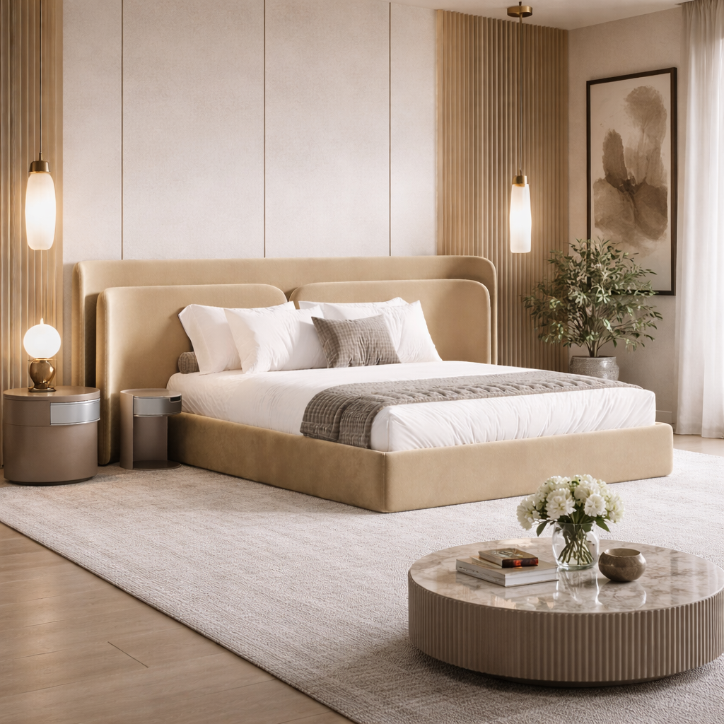 Orion Crest Bed Sakeena dans une chambre haut de gamme