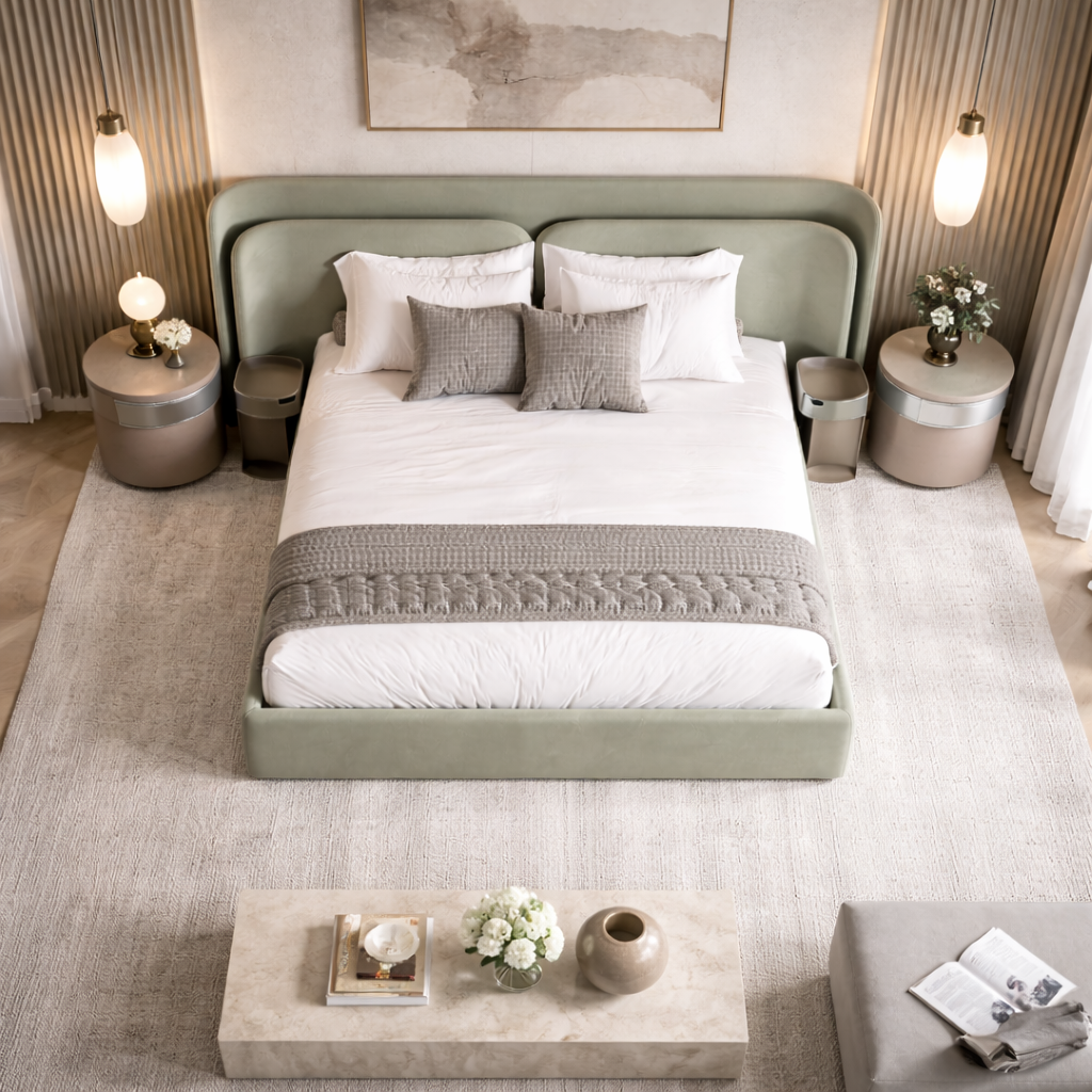 Orion Crest Bed Sakeena dans une chambre design