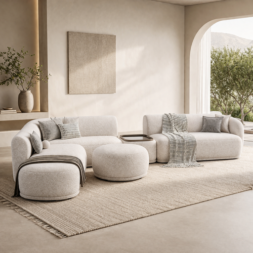 Pearl Sofa Sakeena dans un salon contemporain