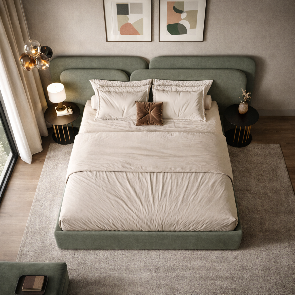 Quartus Arch Bed Sakeena dans une chambre design