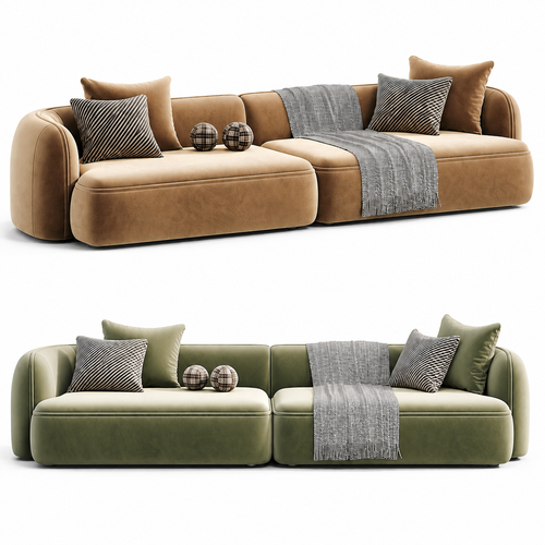 Sculpted Form Sofa Sakeena, double vue studio