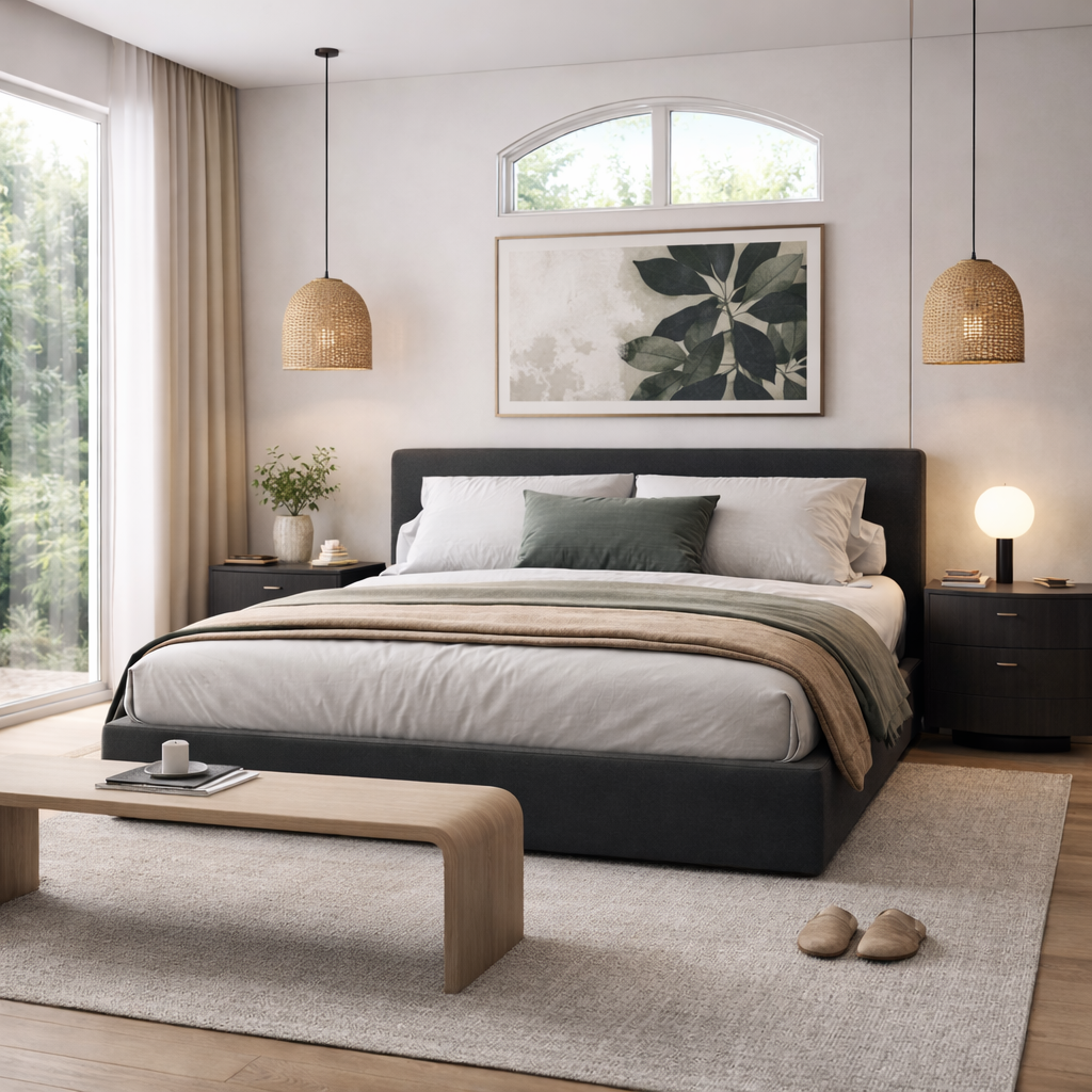Simple Roadster Bed Sakeena dans une chambre contemporaine