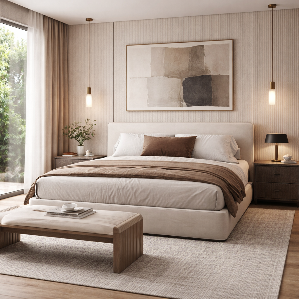 Simple Roadster Bed Sakeena dans une suite moderne